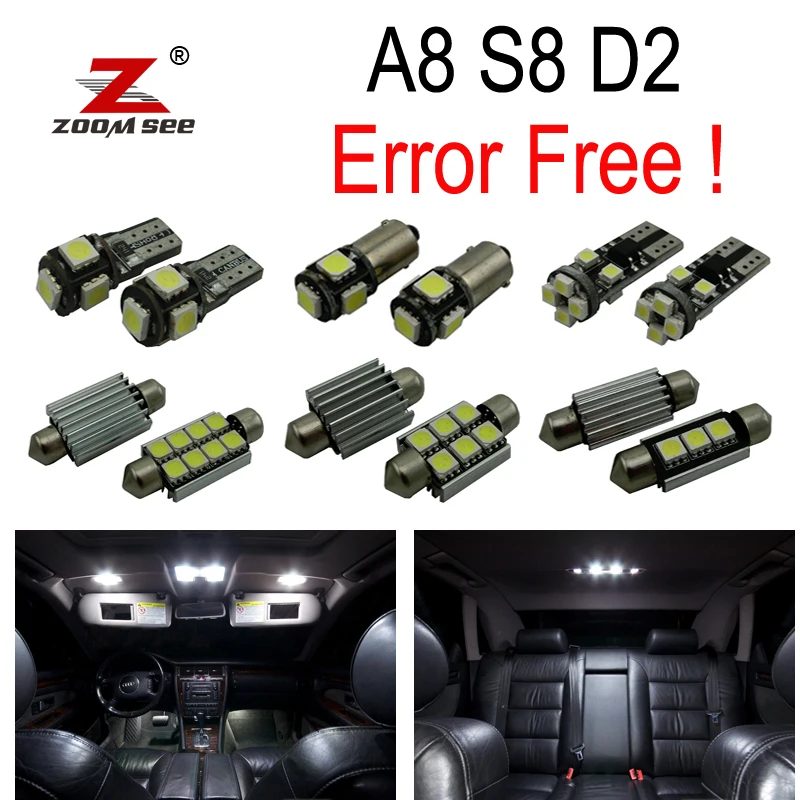 31pc x canbus Error Free LED Bulb Interior Light Kit Package for Audi A8 S8 D2 Quattro (1997-2002) 31pc x canbus Error Free LED Bulb Interior Light Kit Package for Audi A8 S8 D2 Quattro (1997-2002)