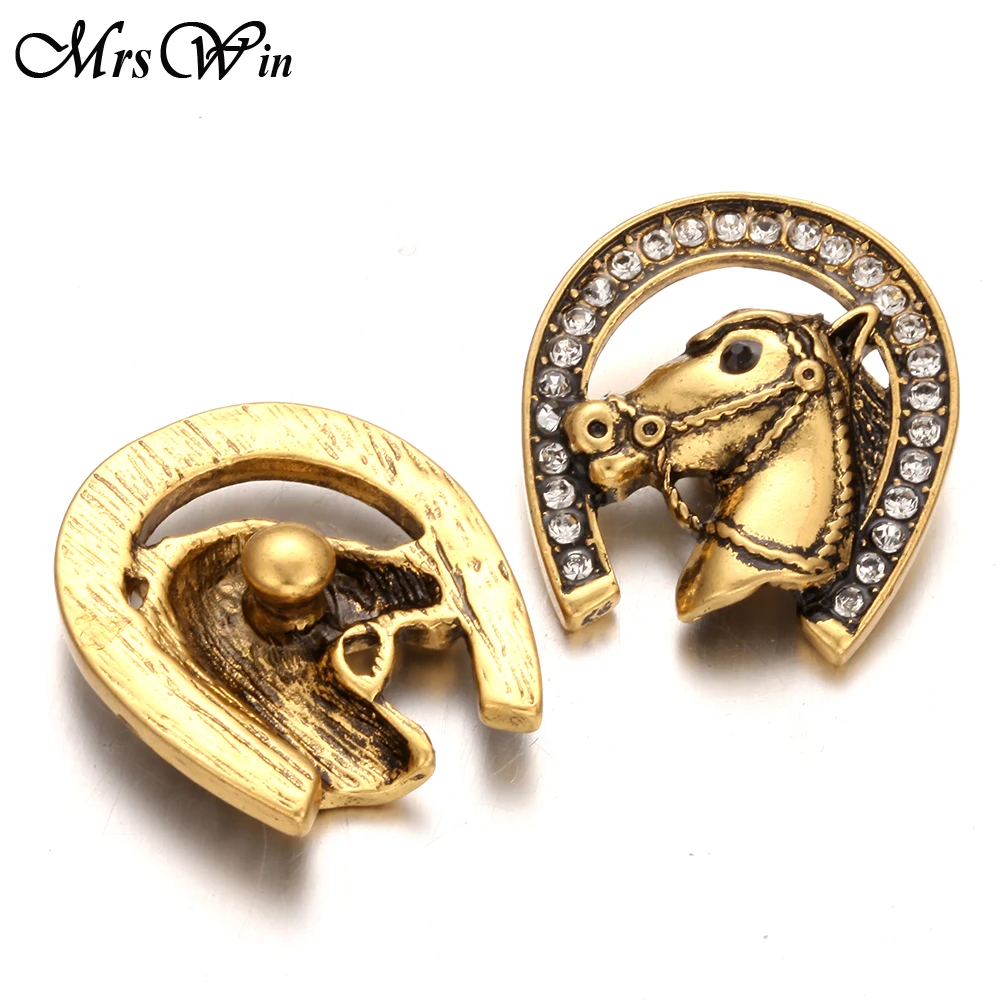 5pcs/lot New Gold Snap Button Jewelry Big Rhinestone Horse Metal Snap Button for 18MM Snap Bracelet Bangles Snaps Jewelry 5pcs/lot New Gold Snap Button Jewelry Big Rhinestone Horse Metal Snap Button for 18MM Snap Bracelet Bangles Snaps Jewelry