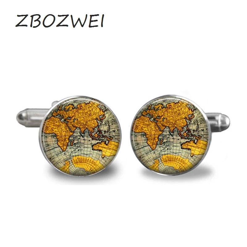Модные Винтажные запонки ZBOZWEI 2018 ювелирные изделия стеклянный купол глобус