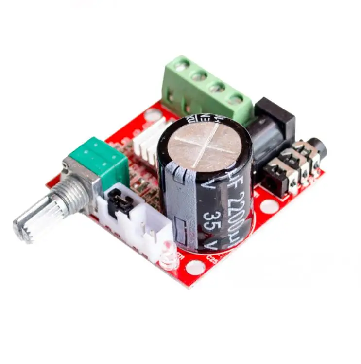 ! 10 шт./лот 12 V Мини Hi-Fi PAM8610 аудио усилитель звука доска 2X10 Вт двухканальный класса D