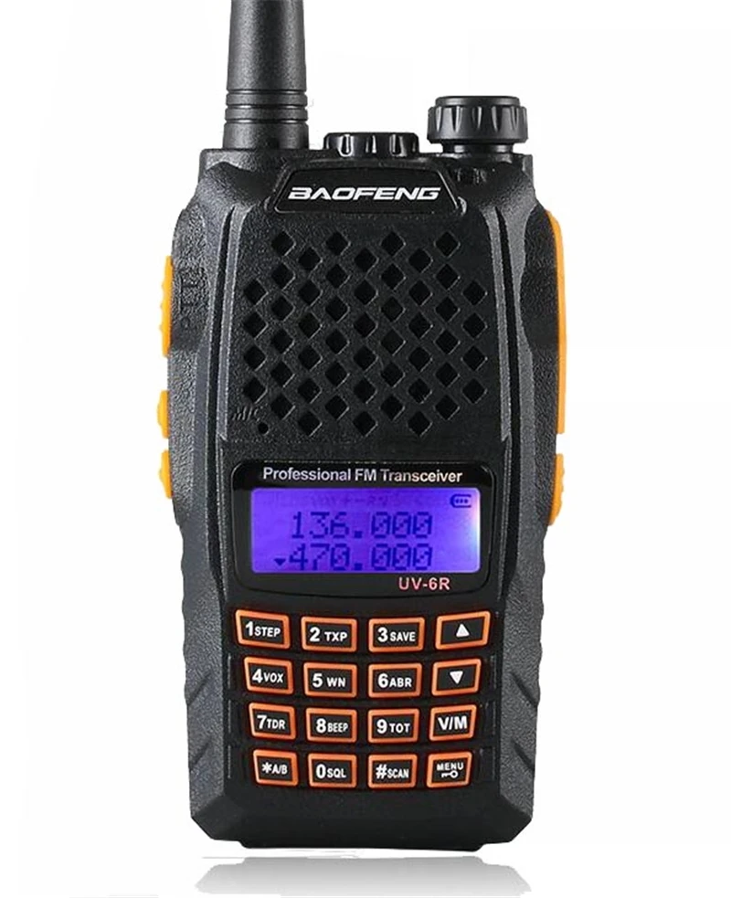 BaoFeng UV-6R UV 6R двухстороннее радио портативная рация Pofung 5 Вт 128CH UHF/VHF Двухдиапазонный обработанный трансивер