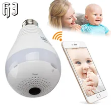 2PCS Mini 1080P 2.0MP Bulb Light Wireless IP Camera Wi-fi FishEye 360 degree CCTV Camera Home Security wifi Panoramic VR HD Cam
