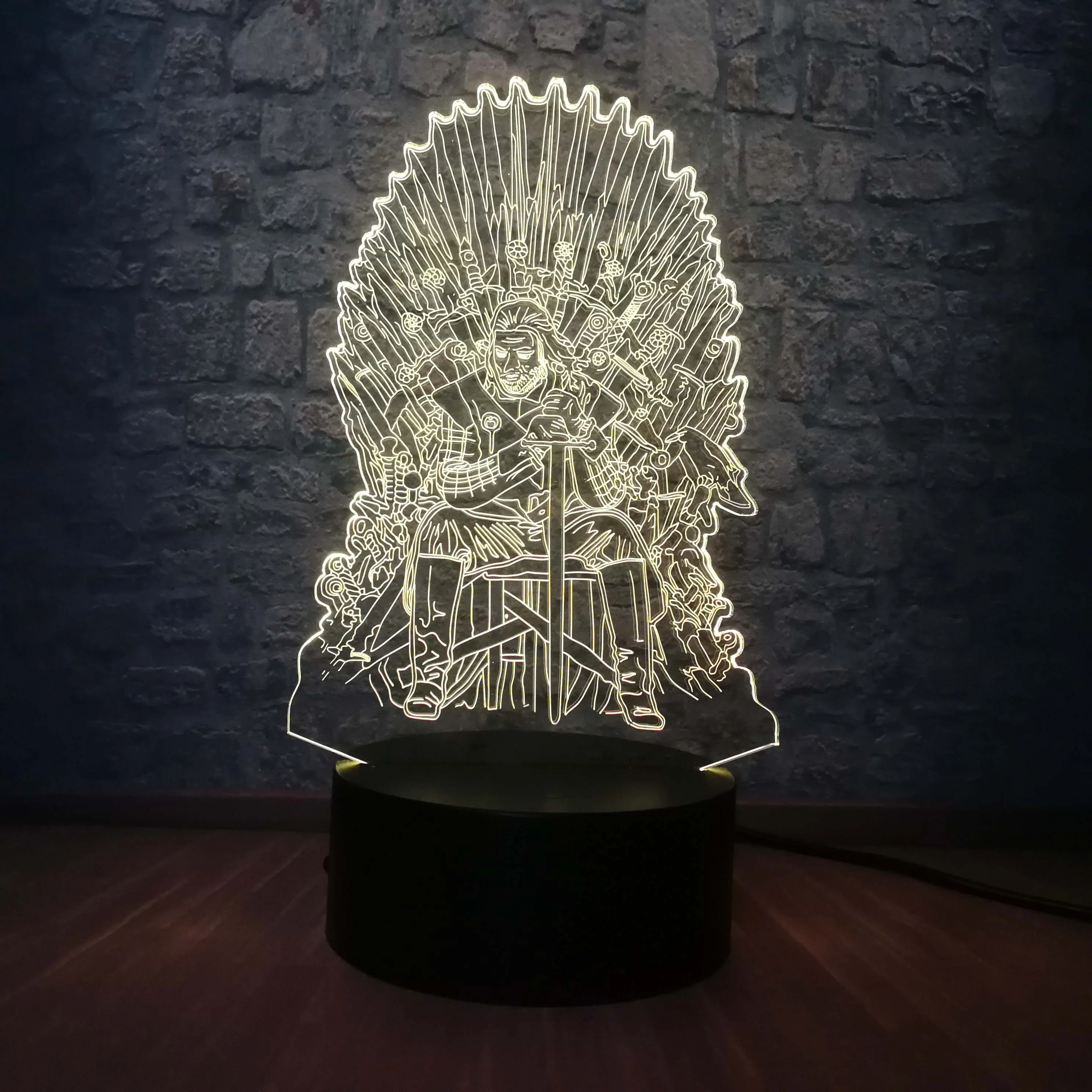 3D ночной Светильник Игра престолов Eddard Stark Throne A Song of Ice And Fire акриловый