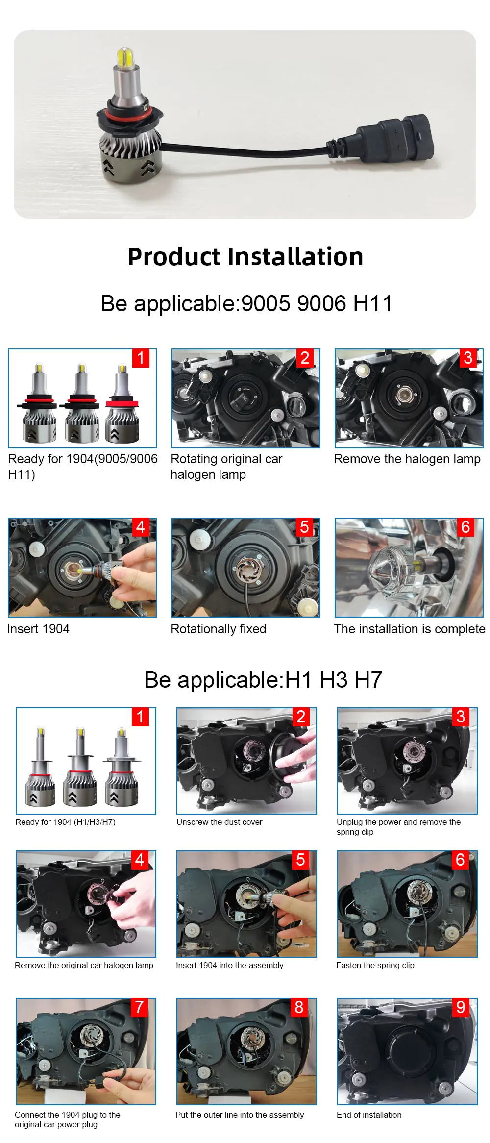 CSP 8 граней светодиодный H7 H11 H1 H3 мини для автомобильных фар H8 H9 9005 9006 HB3 HB4 12000LM авто светодиодный фары 12V 24V 6000 К противотуманные фары