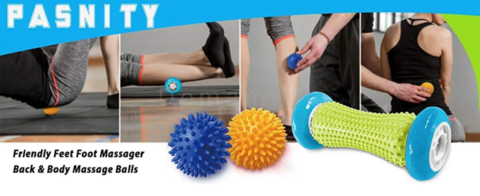 Soft Rubber Foot Massage Roller hard Spiky Ball Deep Tissue Acupresssure Recovery Relax Foot Back Shoulder Leg Hand Tight Muscle