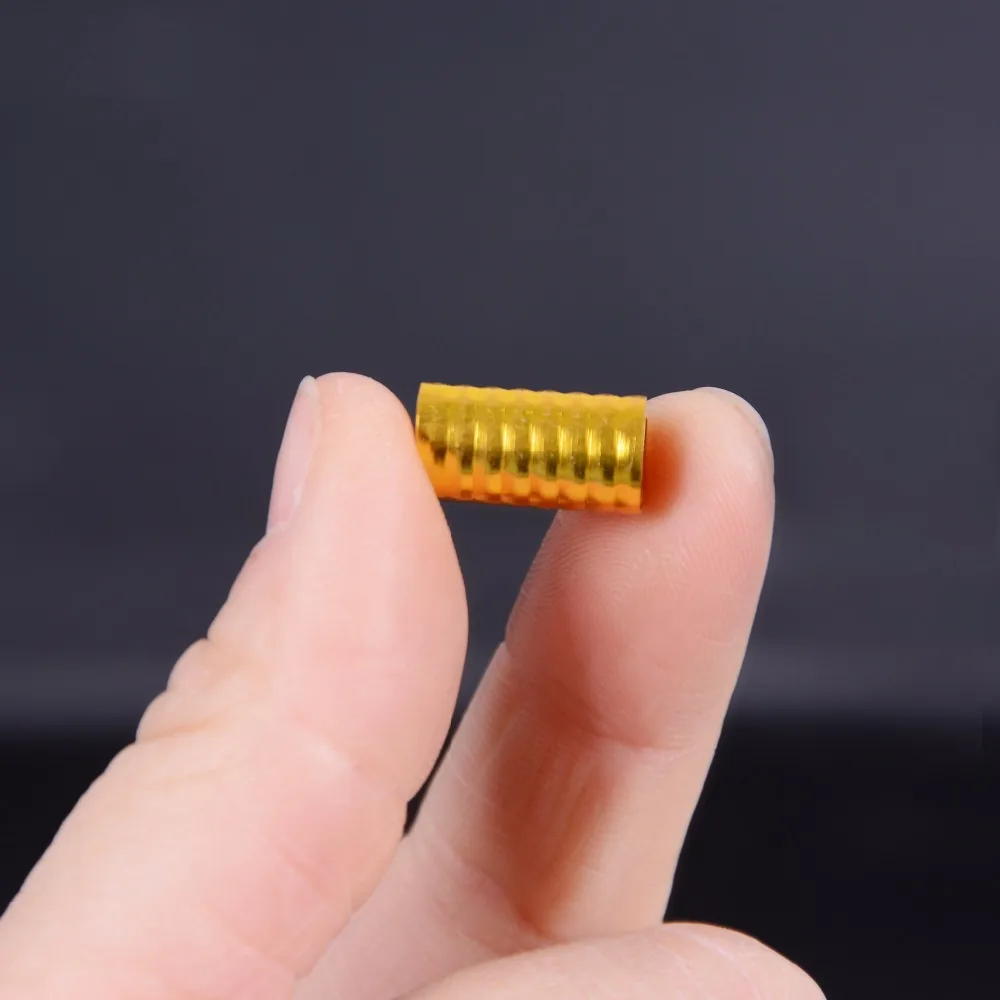 100pcs 15mm*8mmGold Dreadlock Beads Spring Shape Adjustable Hair Braid Cuff Clip 8mm Hole Aluminium Alloy Tube Lock Styling Tool