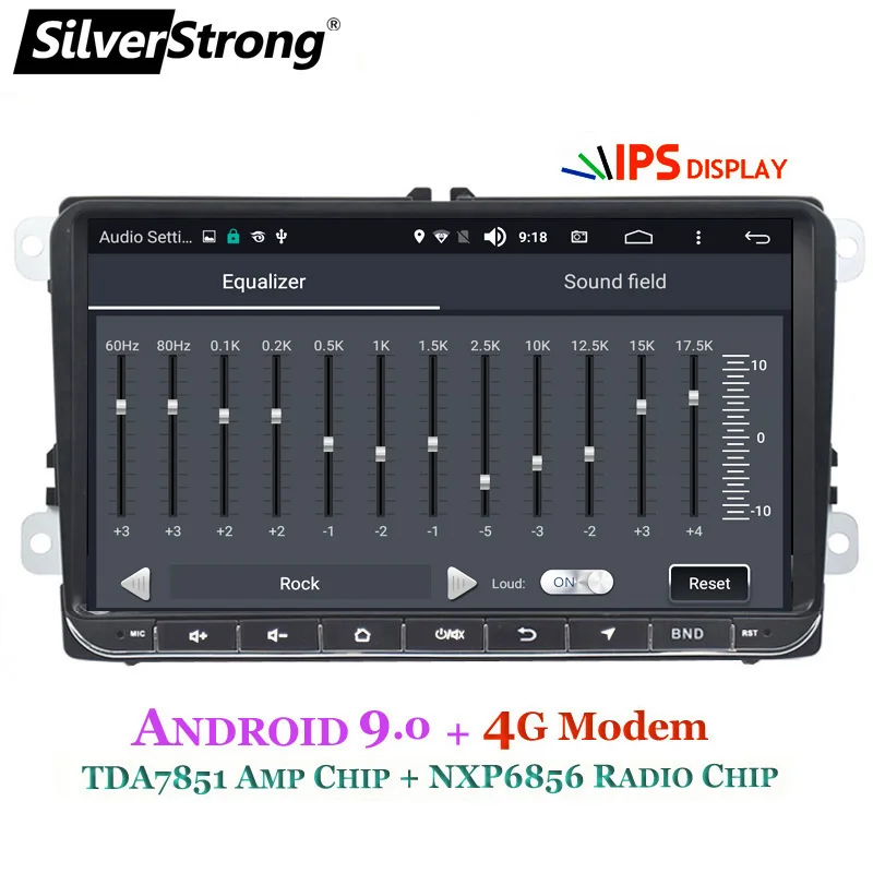Perfect SilverStrong 9inch IPS matrix Android9.0 Car DVD For VW Passat mk5 Golf6 for Polo Android Radio RDS TPMS-902BM3 1