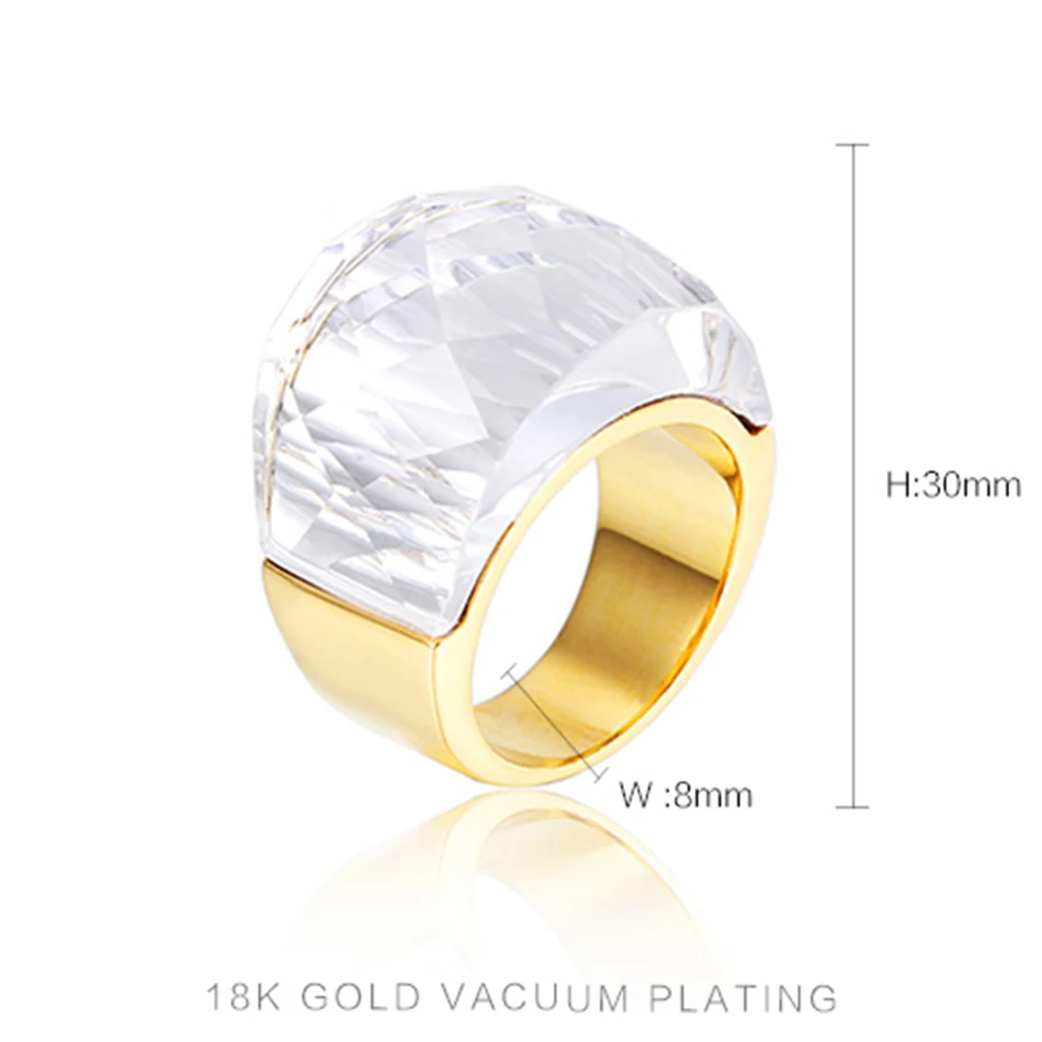 

MUYBIEN New Variety of Color Crystals Exquisite Bijoux Fashion Rings Square Wedding Female OL Vintage Jewelry RBJKCLCC