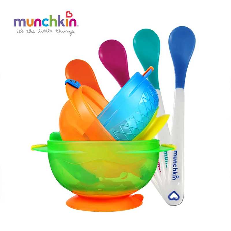 

Munchkin White Hot Spoons 4pk + Stay Put Suction Bowls 3pk