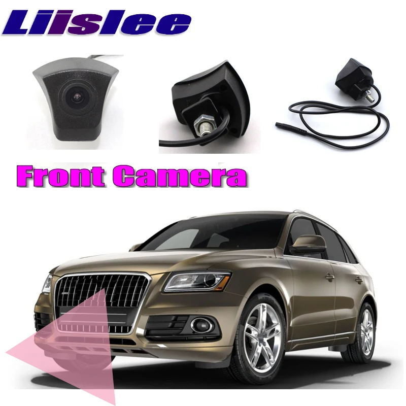 

LiisLee Car Front Camera LOGO CAM Hood Mesh Front Grille CAM For Audi Q5 B8 2008-2016 DIY Manually Control Channel Front Camera