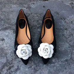 Женская обувь с цветочным рисунком и розой, лоферы с острым носком, женская обувь без шнуровки, Chaussures Femmes, Брендовая обувь для подиума, обувь