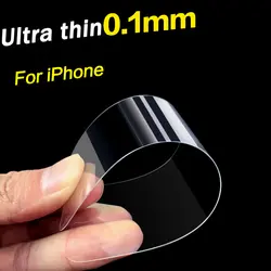 Ультра тонкий мм 0,1 мм закаленное стекло для iPhone 7 6 6S 8 плюс экран протектор стекло тонкий плёнки для IP X XS Max XR