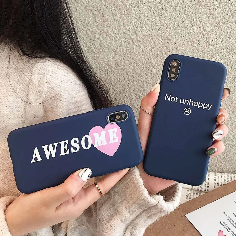 

Cute TPU Phone Case For iPhone 7 Plus X XS XR Xs Max 8 Plus Case Quotes Cover For iPhone 7 8 6s 6 Plus 6sPlus Cover Fitted Case