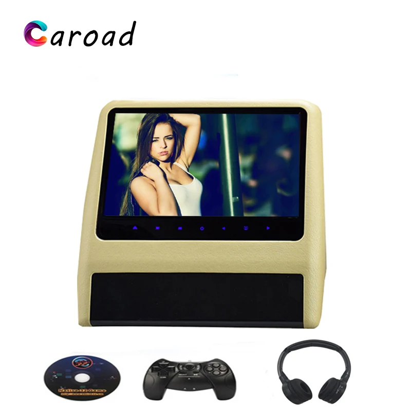 

Caroad 9 Inch Car Headrest Monitor Video DVD Player with USB/SD 800*480 LCD Screen Backseat Displayer IR/FM Transmitter Remote