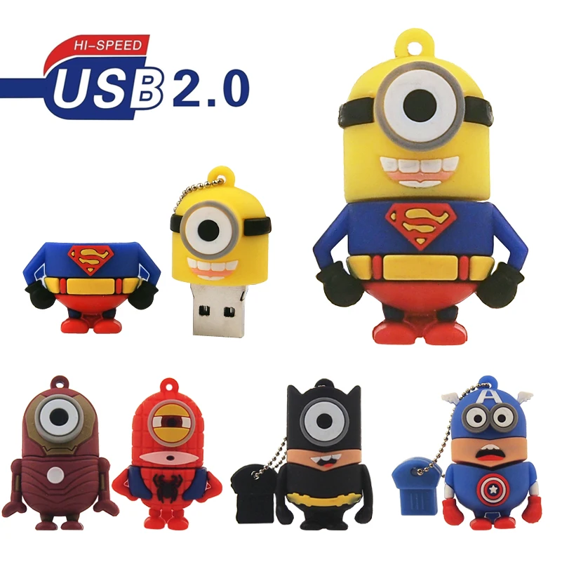 

Funny Minions Memory Stick USB 2.0 32GB 64GB USB Pen Drive USB Flash Drive Memoria Usb Pendrives U Disk Memory Stick Cute Gifts
