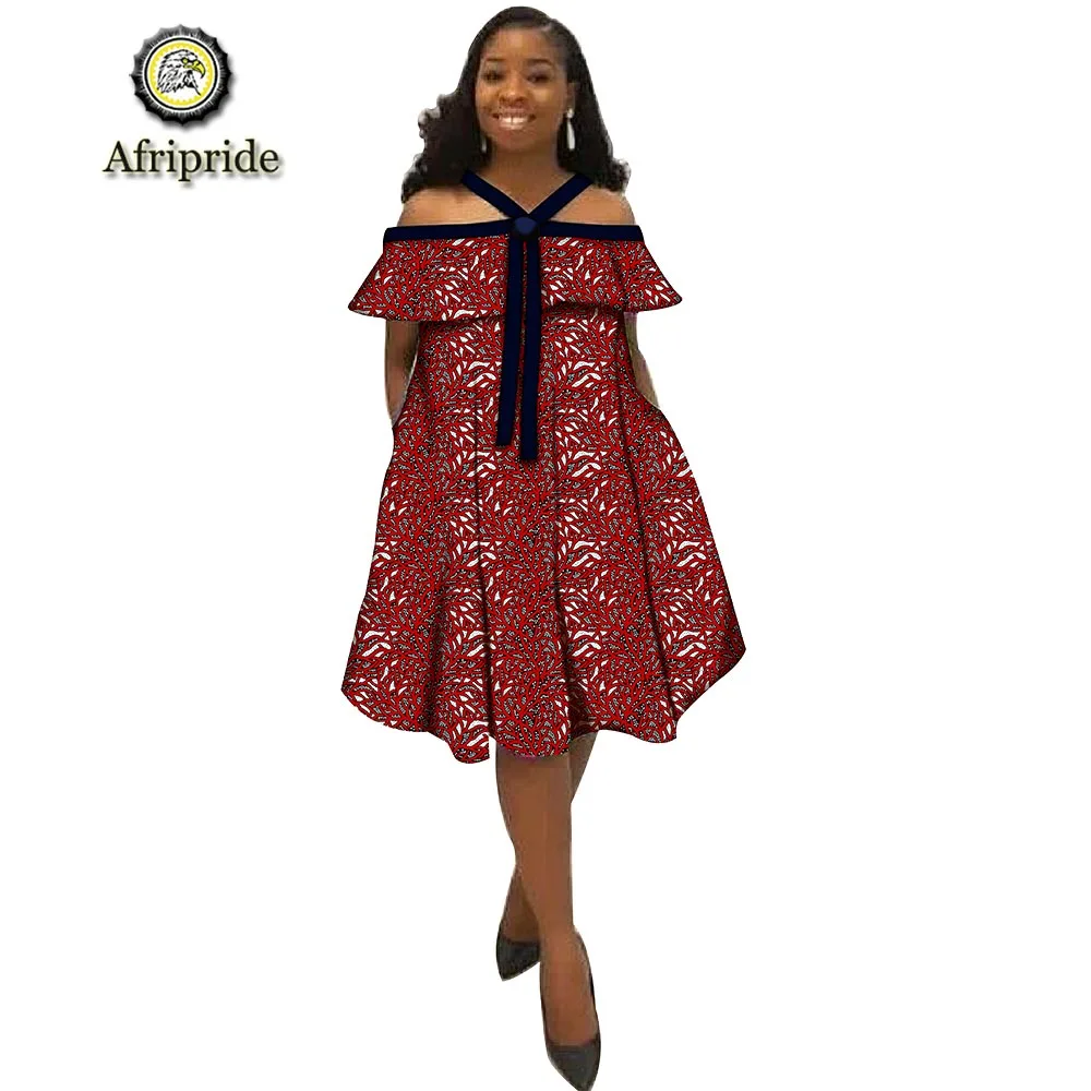 AFRIPRIADE африканские платья для женщин Взрывные модели Весна позиционирование Печать Этническая юбка с галстуком-бабочкой S1925027 - Цвет: 503