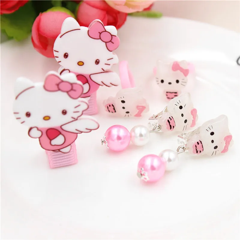 Модные резинки для волос ручной работы для девочек hello kitty Аксессуары для волос для девочек повязки на голову для девочек повязка на голову Scrunchie