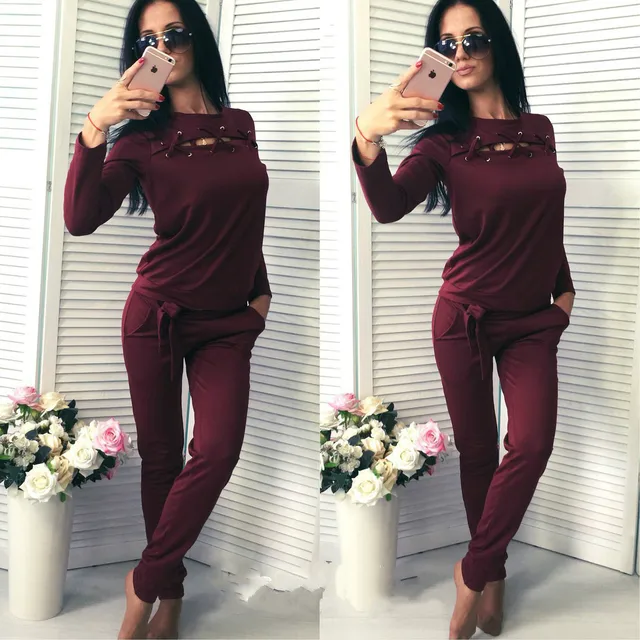 2017 New fashion Russia style Tracksuit For Women Costumes 2 Piece Sets