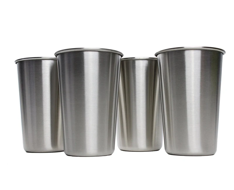 475ml Stainless Steel Mug for Kids Drop Resistance WaterJuice Cup Large Capacity Beer Tumbler Mug Stackable Pint Cup for Picnic (8-1)