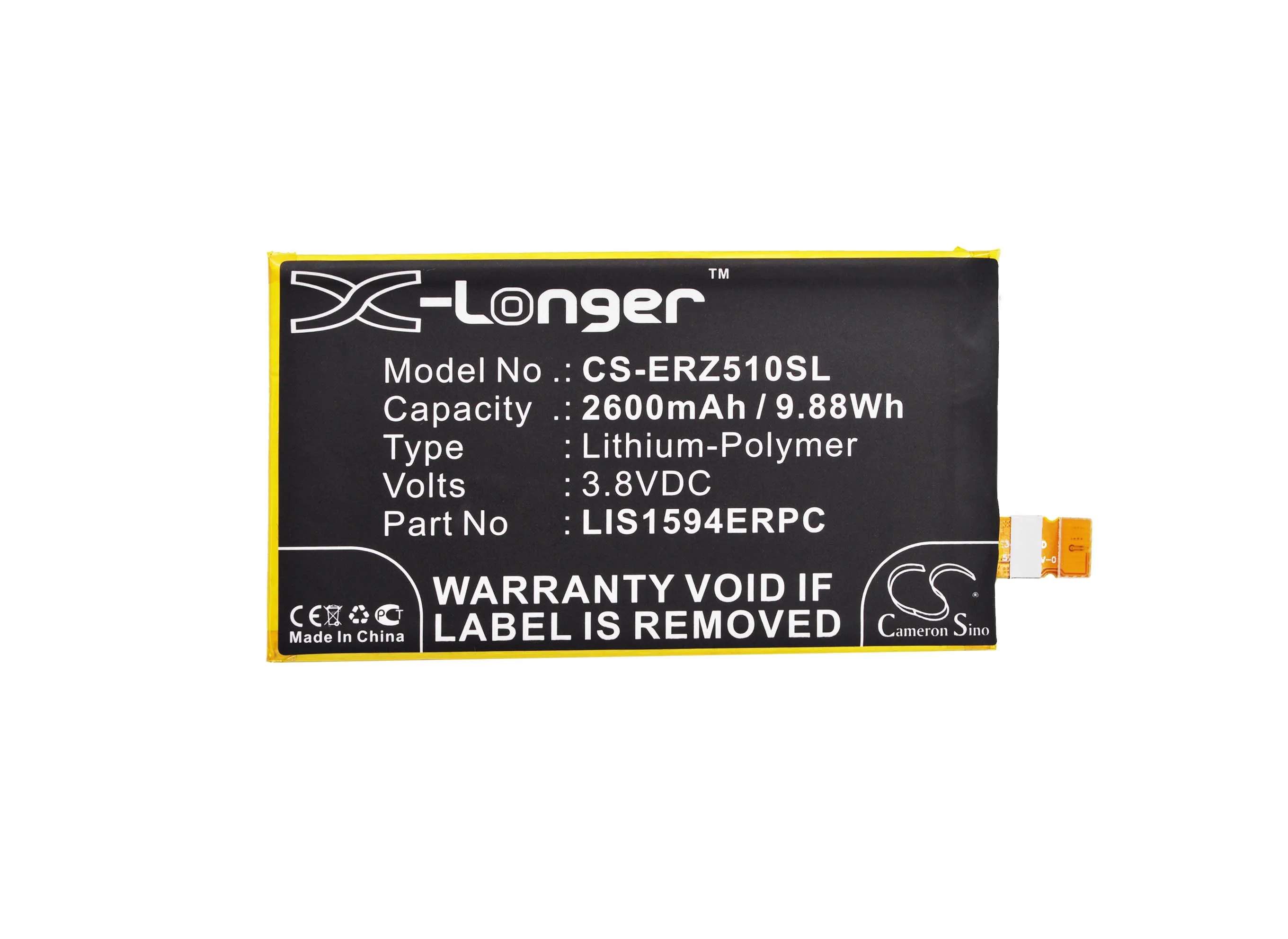 Cameron Sino 2600 мАч аккумулятор LIS1594ERPC для Sony Ericsson E5803 E5823 F3211 F3212 F3213 F3215 F3216 S50 SO-02H Xperia Z5c |
