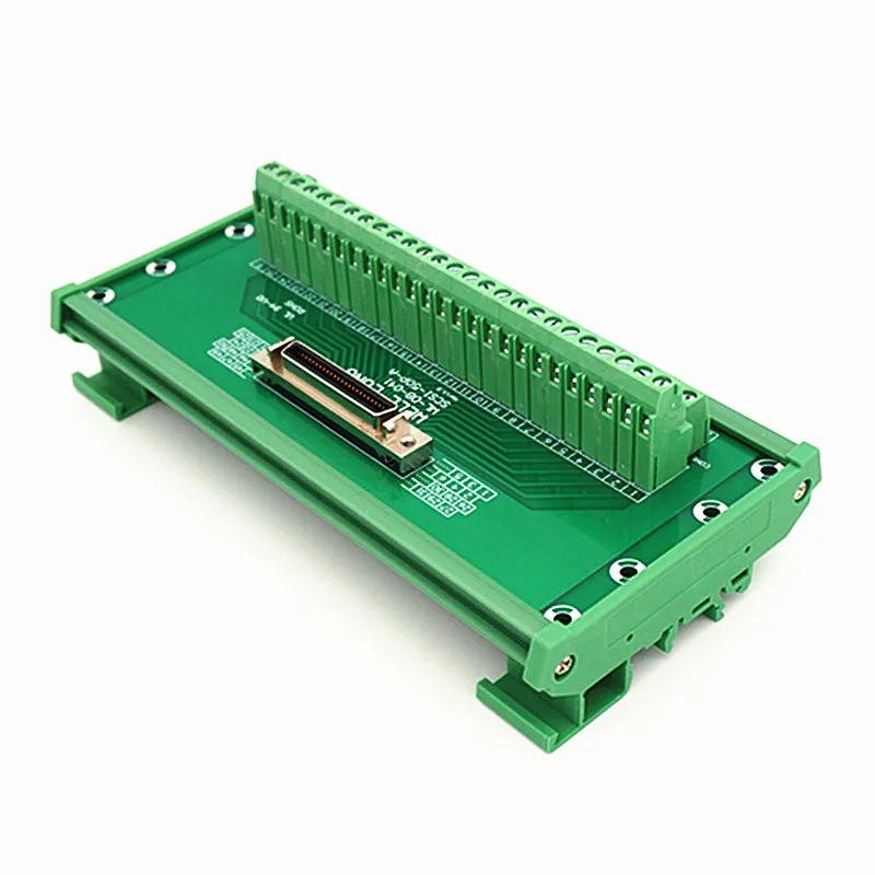 DIN рейку крепление SCSI 50P MDR женский Breakout Board терминальный модуль.|Клеммные колодки|