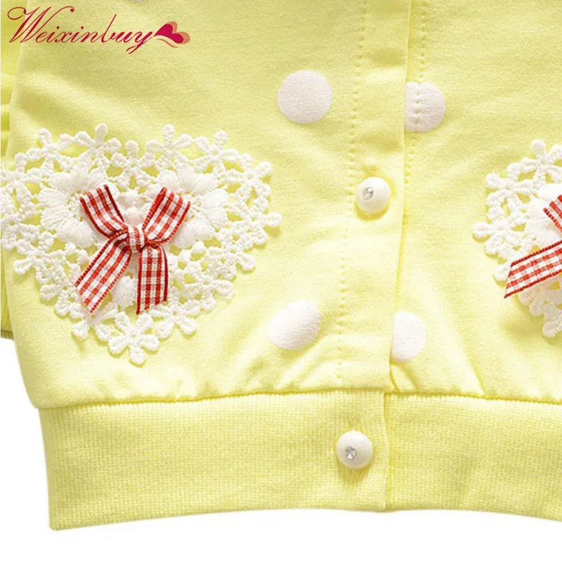 Милая хлопковая куртка для маленьких девочек; сезон весна-осень; детская одежда с длинными рукавами и боковыми вставками для детей от 0 до 24 месяцев