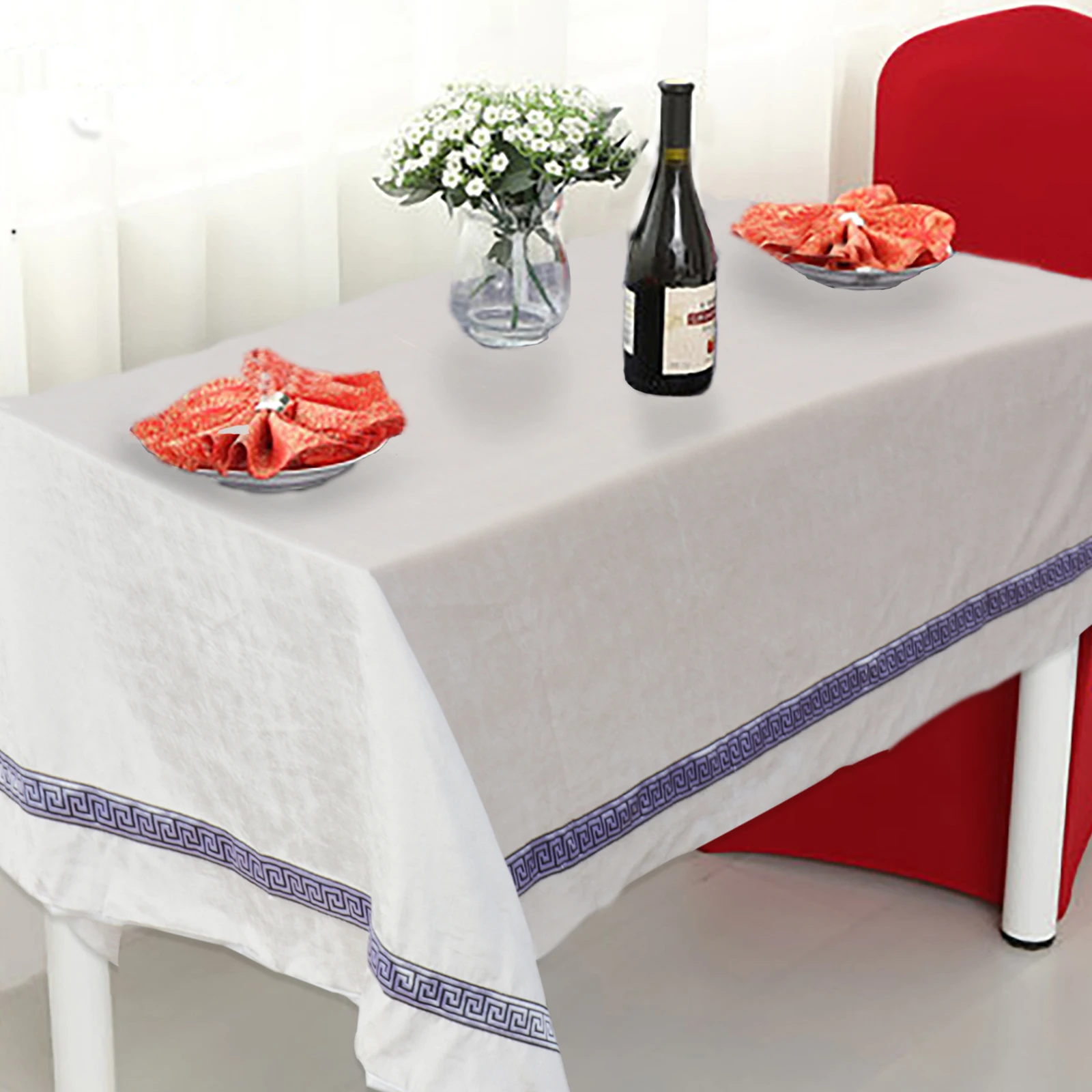 

Flannel Tablecloth Table Cover Home Kitchen Decoration Rectangular Flannelette Line Table Cloth party dinner decor supplies