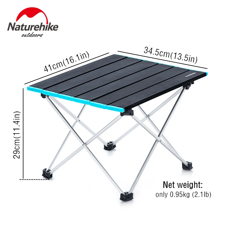 

Naturehike Aluminum Alloy Table Outdoor Durable Light Folding Stainless Steel Desk Camping Portable Tea Table 2 Colors