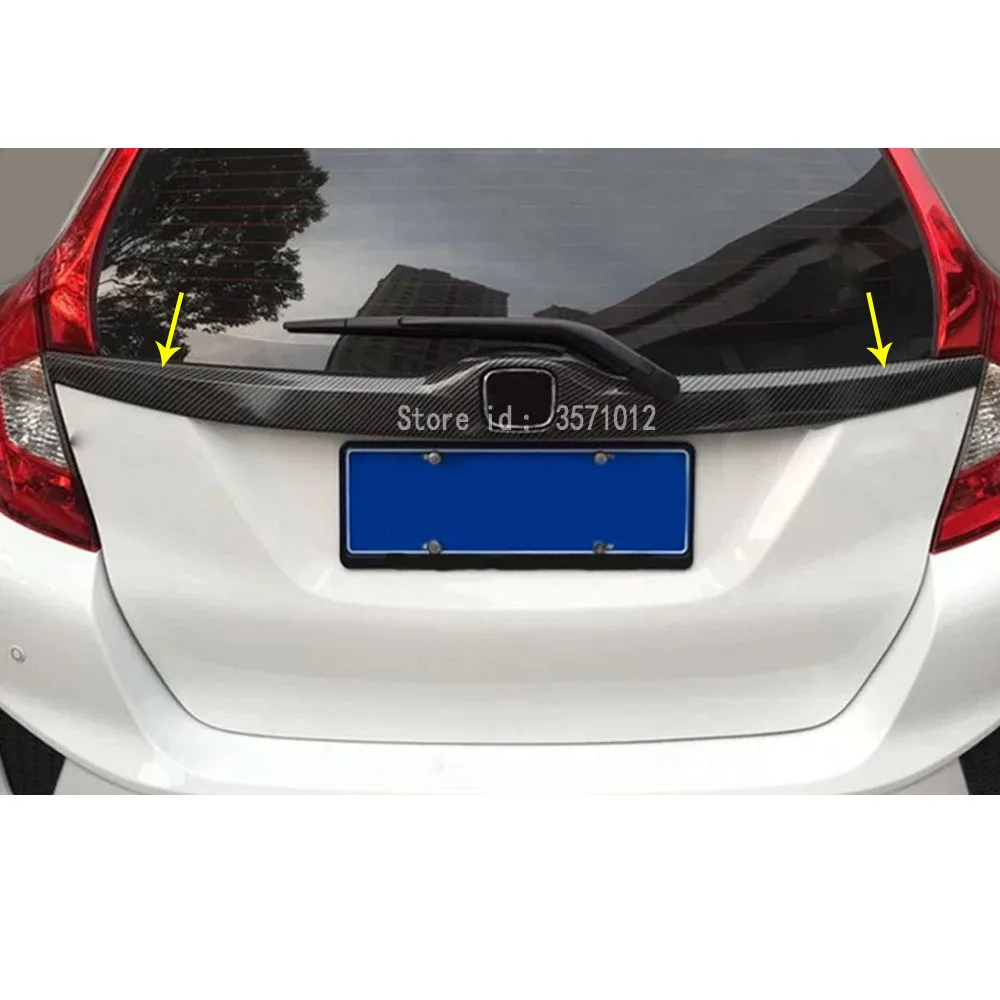 Для Honda Fit jazz автомобильный чехол, накладка на задний номерной знак, дверь, нижняя крышка багажника, рамка, накладка на лампу, полоса, 1 шт