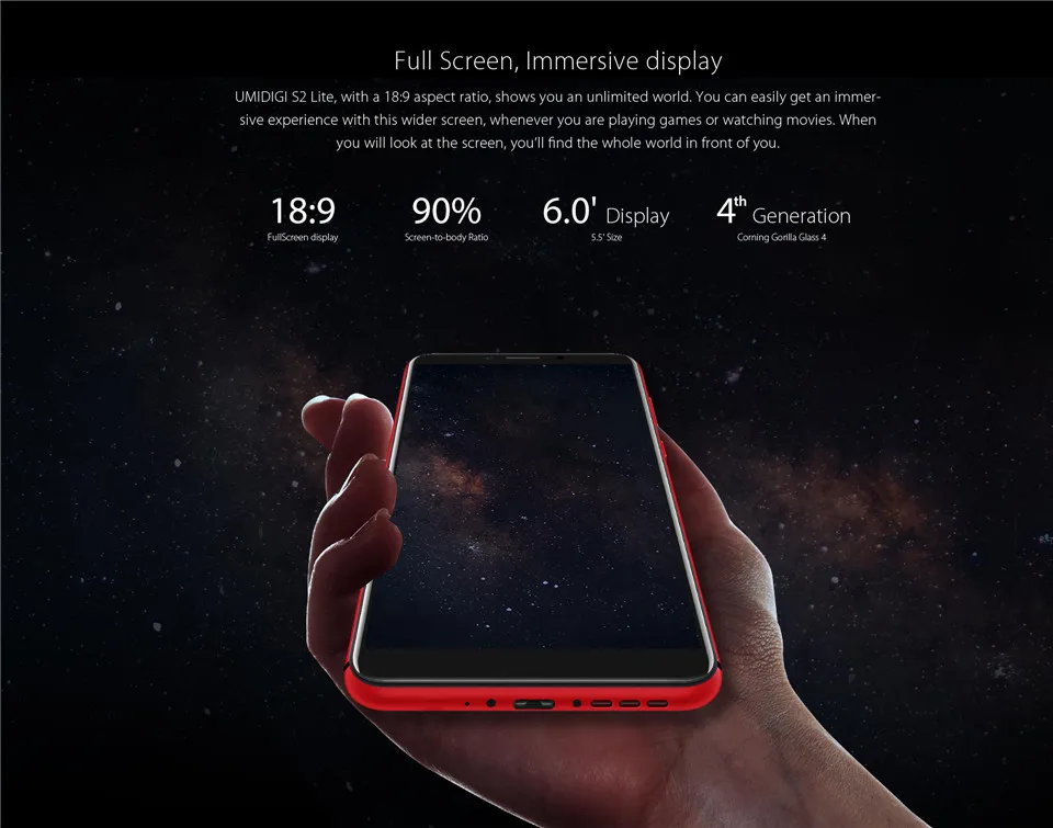 99% Новый UMIDIGI S2 Lite 5100 mAh Батарея 4G смартфон 4 Гб Оперативная память 32 ГБ Встроенная