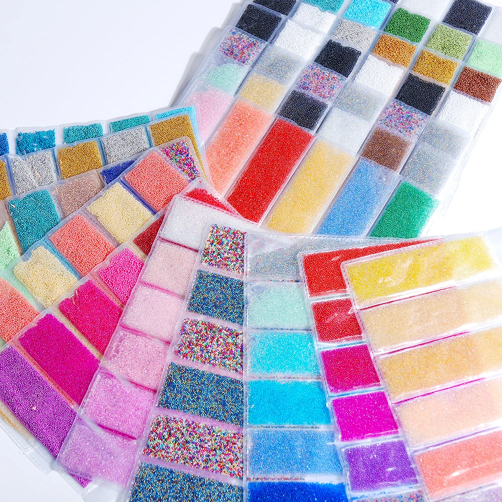 

1Pack 3D Crystal AB Glass Colourful Charm Nails Art Caviar Micro Beads For Manicure Professional Design Tools