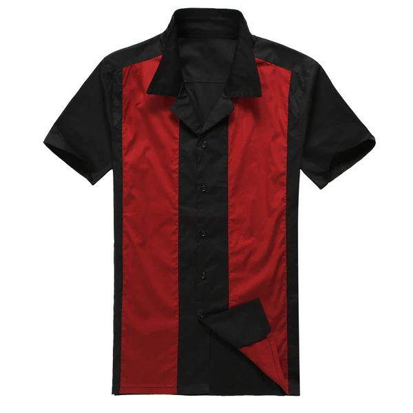 Новинка, хит, цветная рубашка с вышивкой, американский западный стиль, Ковбойские рубашки, уличная одежда в стиле панк, рокабилли, blusa camisas xl, Красный - Цвет: ST107