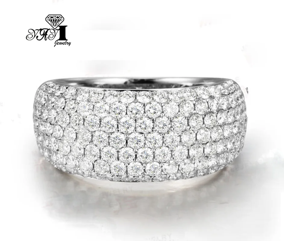 Moissanite ring YaYI jewelry princess cut white moissanite zircon silver color engagement wedding party lover rings
