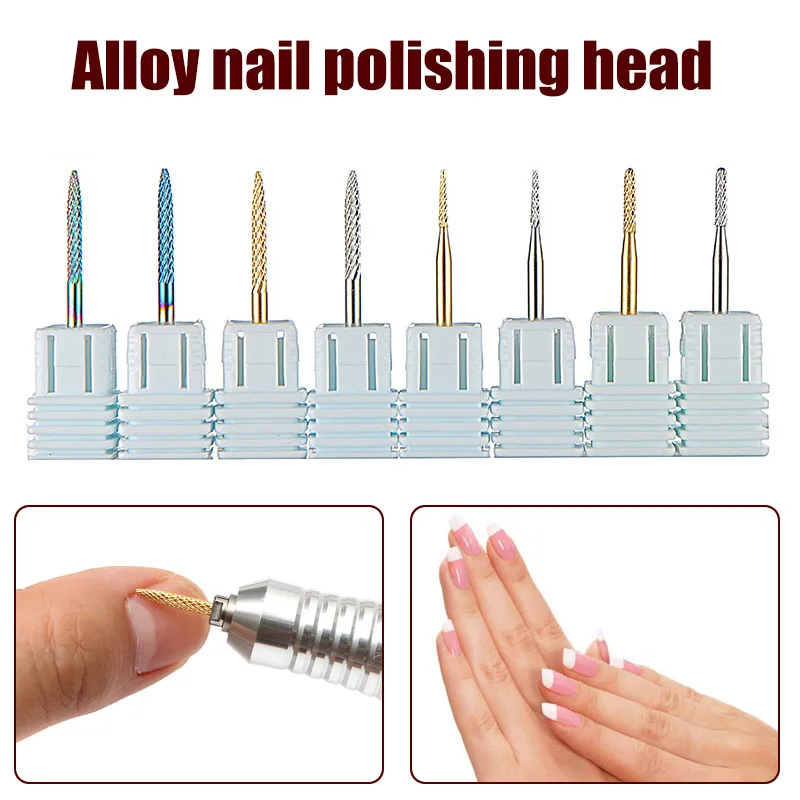

Nail Art Grinding Heads Tungsten Steel Polishing Milling Manicure Pedicure Nail Supplies Nail Drill Machine Head Drill Bits