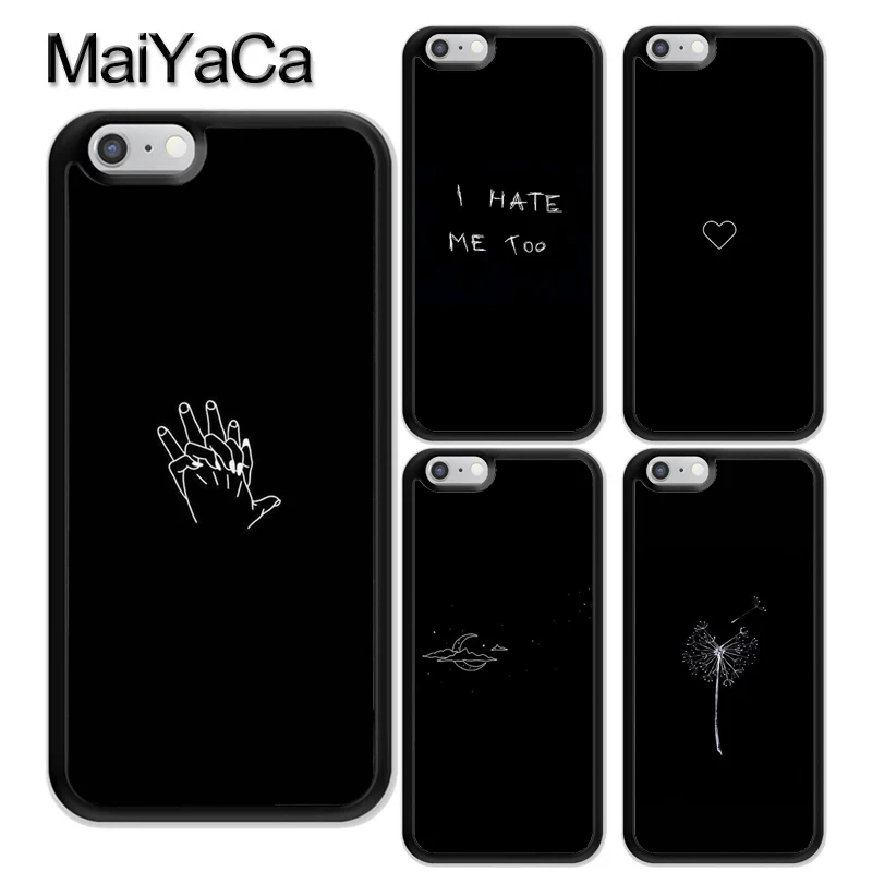 MaiYaCa Black Aesthetic Art TPU Mobile Phone Case Fundas