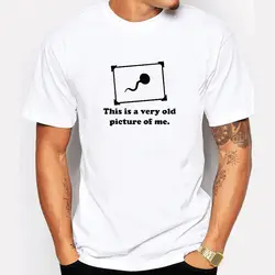 Смешно головастика футболка с буквенным принтом Изделие из хлопка с короткими рукавами Для мужчин футболка Повседневное О-образным