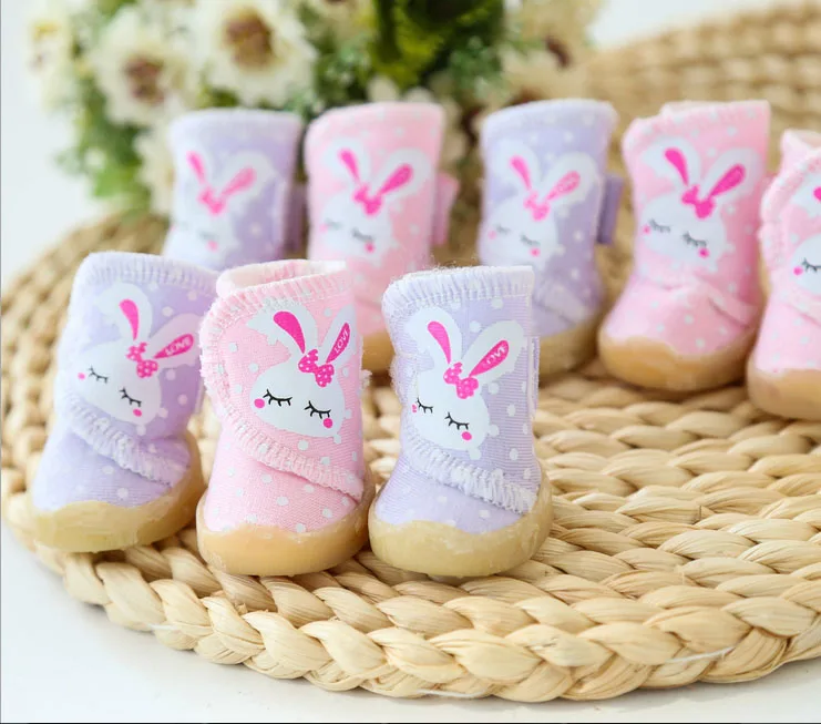 

Pet Shoes Dot Rabbit Dog Boots Shoes Yorkie Teddy Chiwawa Dog Shoes Puppy Pet Shoes Clothing For Dogs Clothes 4 PIECES/SET