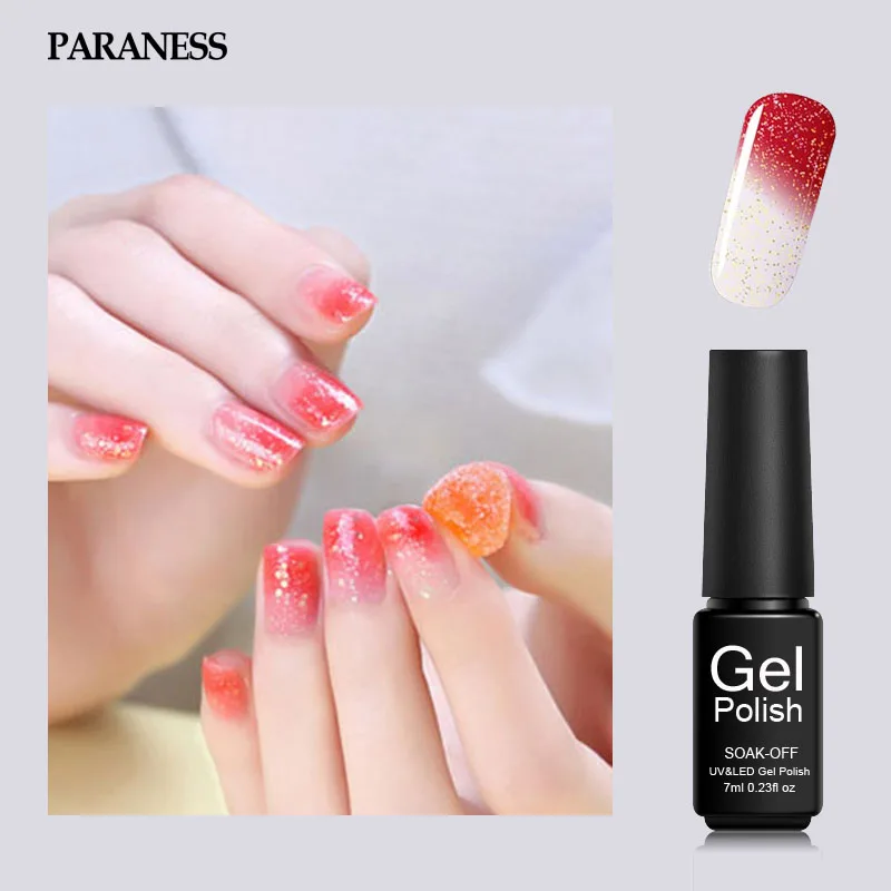Paraness Температура изменить Цвета УФ-гель лак для ногтей Soak Off Gel Лаки полу
