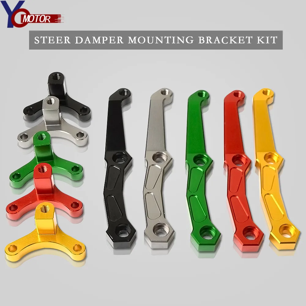 

CNC Aluminum Adjustable Motorcycles Steering Stabilize Damper Bracket Mount Kit For Kawasaki Z800 2013-2018 2014 Moto Support
