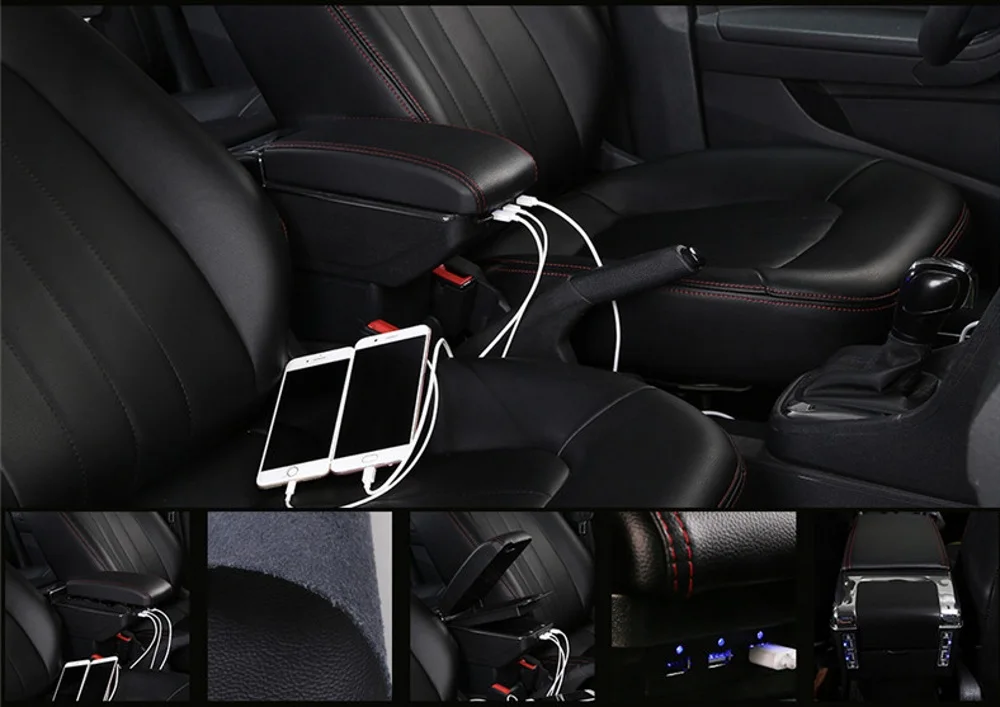 Для hyundai I10 подлокотник коробка центральный магазин содержание коробка для хранения подлокотник коробка с держатель стакана, пепельница USB интерфейс 2006