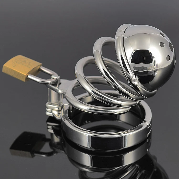 short CB6000S metal male chastity device chastity belt Stainless steel cage font b sex b font