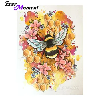 

Ever Moment Diamond Painting Bee Cross Stitch Picture Mosaic Full Square Drill Diamond Embroidery Handmade Stones Decor S2F1084