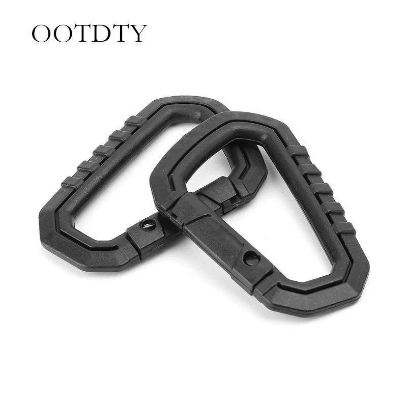 

2pcs D-ring Carabiner Clip Hook Molle Webbing Backpack Buckle Snap Lock Keychain Outdoor Climbing Camping Hiking Accessories