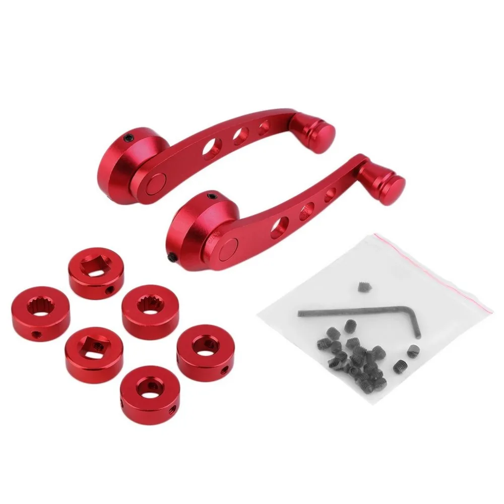 

New 2 Pcs Universal Aluminum Back Replacement Vehicle Car Window Crank Handles Winder Riser Kit hot selling