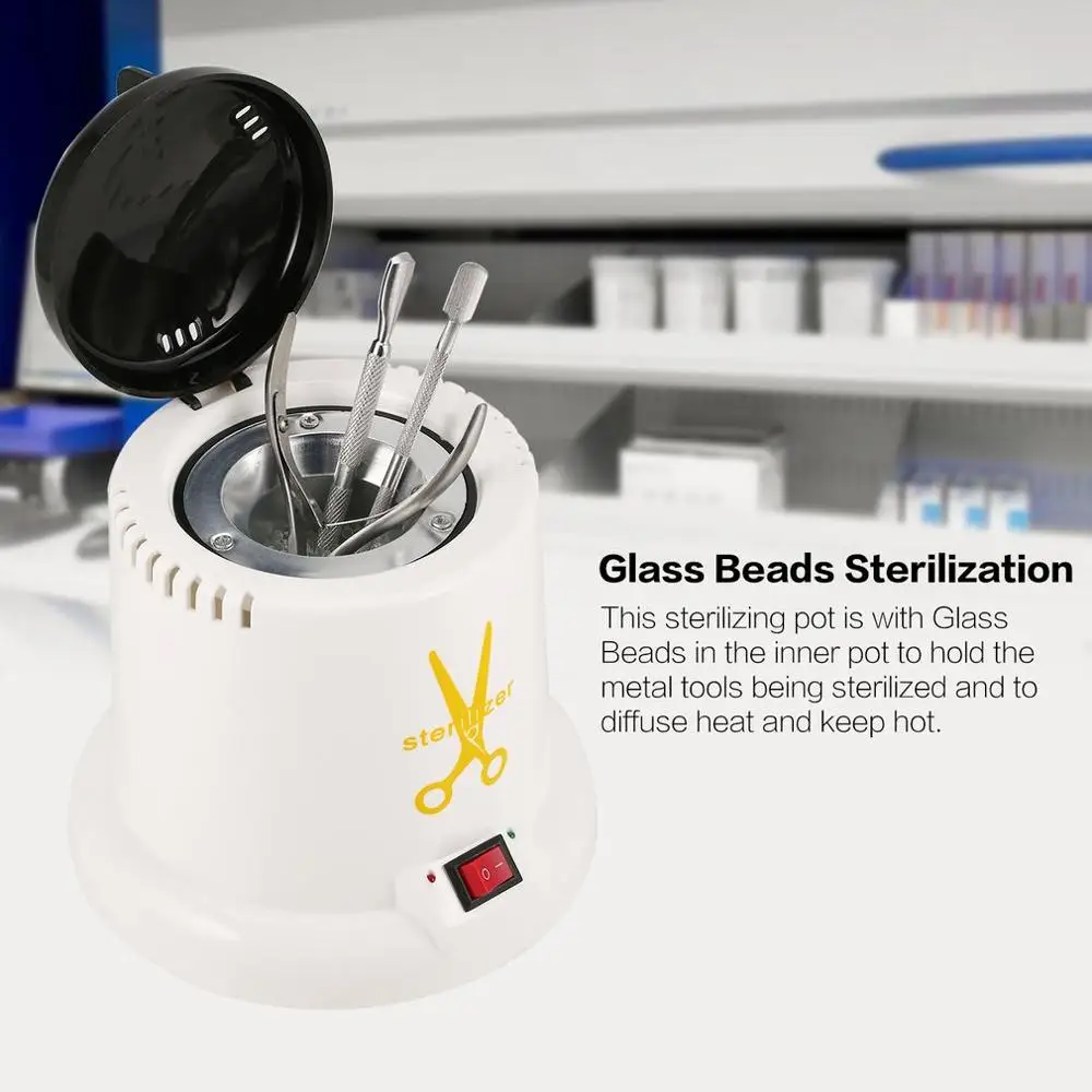 

Sterilizer Nail Art Sterilizer Manicure Tools Disinfection Machine High Temperature Salon Home Cleaner with Glass Ball