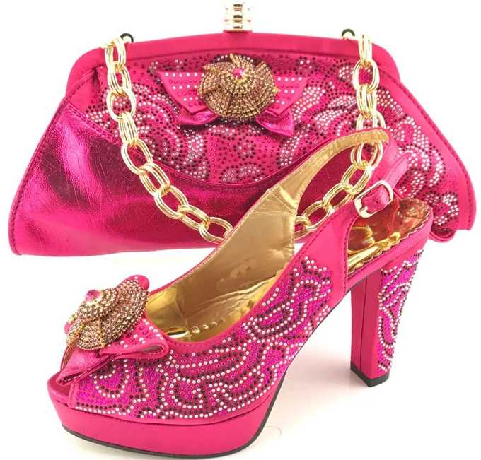 Shoes and Bag Pink Color Nigerian Shoes and Bag for Women