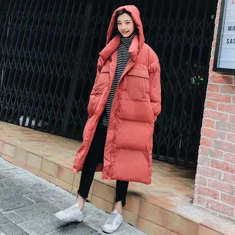 De Capuchon 2018 Femme Épaississement Manteau Le Veste Casual Femmes O842 Nouveau Vers Luxe Roulé xiangpihongse Col À Chaud Grandes Bas Hiver Poches Shenkonghuise Parka D'hiver nON0P8wkX