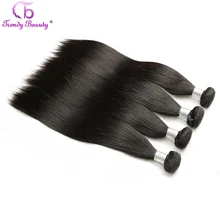 Trendy Beauty Peruvian Straight Virgin Hair 100% Unprocessed Human Hair Weave Bundles Natural Color Free Shipping