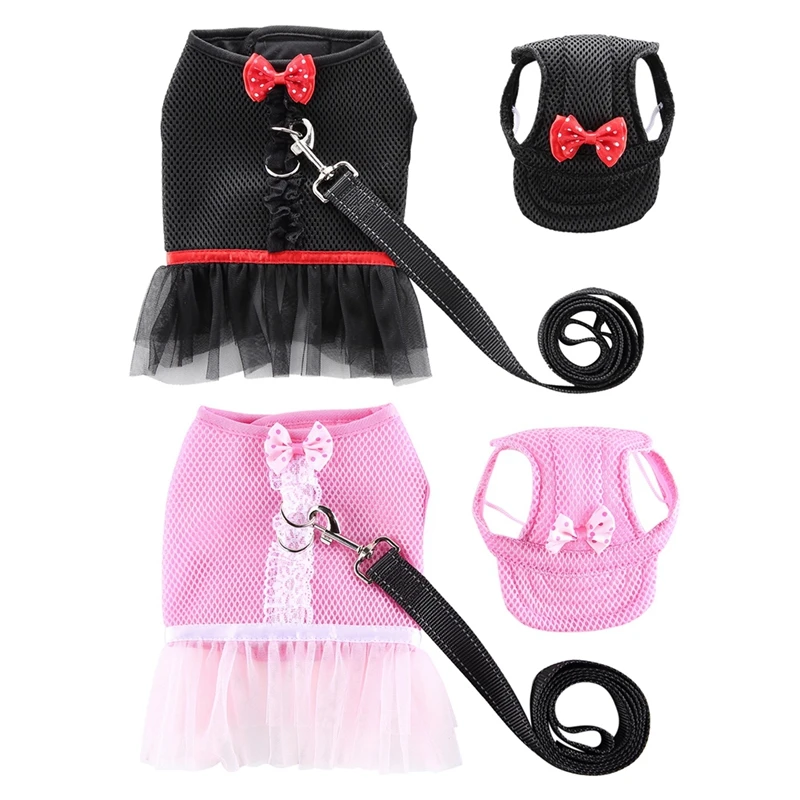 

Breathable Small Cat Set Outdoor Vest Reflective Hat For Harness Cat Chest Dog Strap And Leash Pet