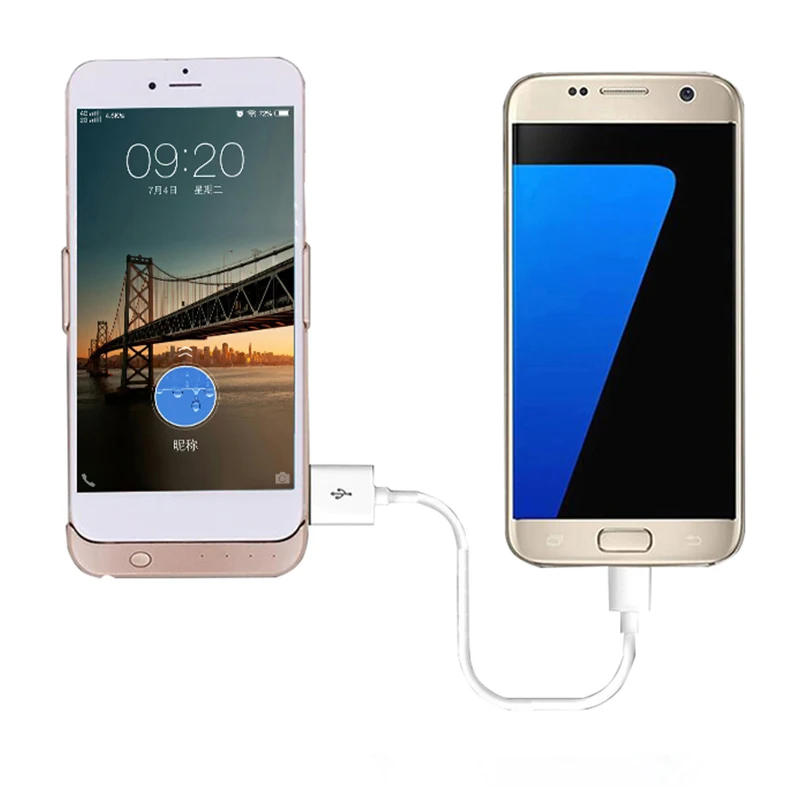 Goede Power Case Voor iphone 7 6 s 6 Plus Oplaadbare Draagbare Acculader Gevallen Power Bank Cover Ultra Slanke Externe Batterij case